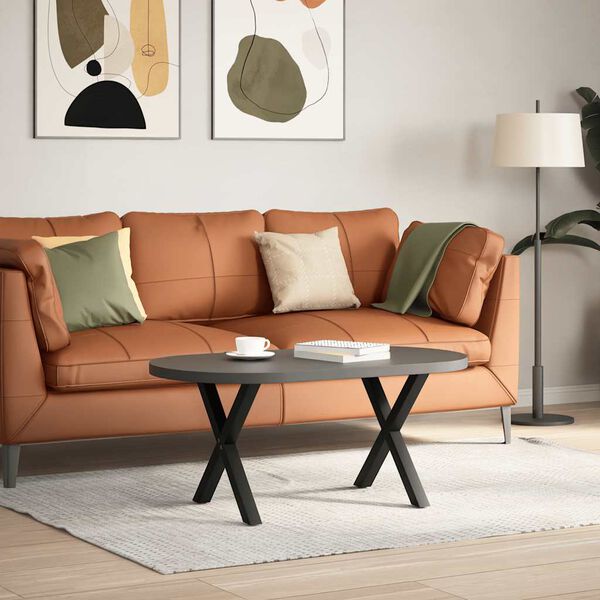 vidaXL Sohvap&ouml;yd&auml;n jalat X-muotoiset 2 kpl musta 50x(42-43) cm ter&auml;s