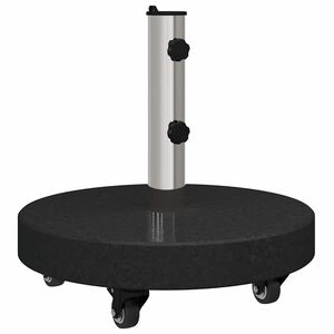vidaXL P&auml;iv&auml;nvarjonjalusta 30kg Musta Graniitti ja ruostumaton ter&auml;s