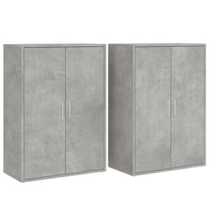 vidaXL Senkit 2 kpl betoninharmaa 60x31x84 cm tekninen puu