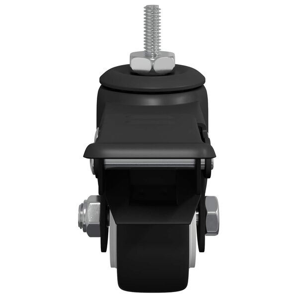 vidaXL Py&ouml;r&auml;t 12 pcs Musta M6 x 37 mm Rautaa ja nailonia