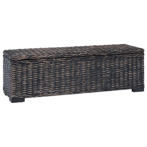 vidaXL S&auml;ilytyslaatikko s&auml;ilytystilassa Musta 110 x 35 x 45 cm