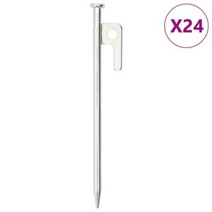 vidaXL Telttatapit 24 kpl 20 cm 9 mm galvanoitu ter&auml;s