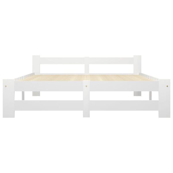 vidaXL S&auml;ngynrunko valkoinen t&auml;ysi m&auml;nty 120x200 cm