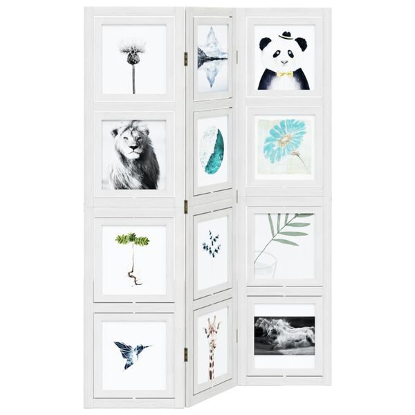 vidaXL 3-Paneelinen tilanjakaja valkoinen t&auml;ysi keisaripuu