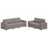 vidaXL | Sohvasetti | tyynyll&auml; 2 pcs Harmaanruskea 221 x 78 x 80 cm Kangas