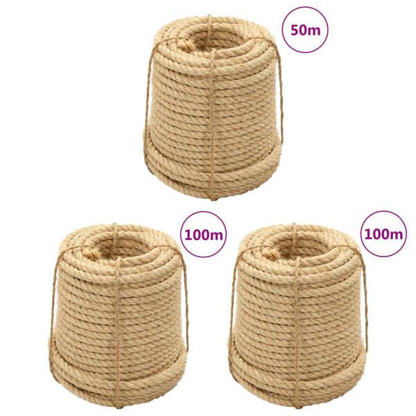 vidaXL Sisal Köydet 3 kpl 20 mm