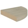 vidaXL Kelluvat kulmahyllyt 2 kpl tammi 25x25x3,8 cm MDF