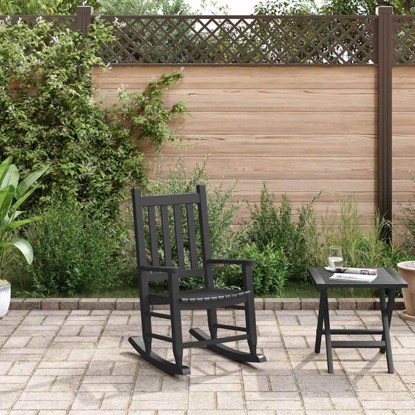 vidaXL Keinutuoli lapsille musta t&auml;ysi poppelipuu