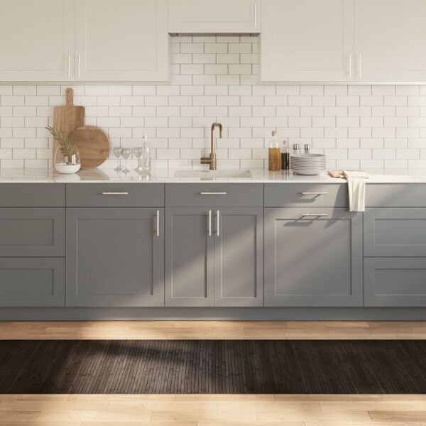 vidaXL Matto suorakaide tummanruskea 70x400 cm bambu