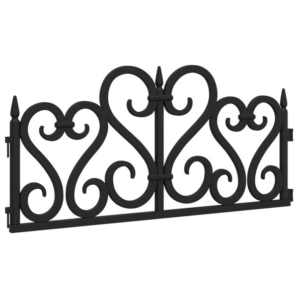 vidaXL Nurmikonreunukset 17 kpl musta 10 m PP