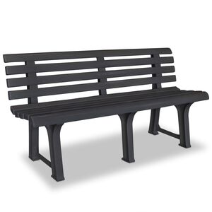 vidaXL Puutarhapenkki 145,5 cm muovi antrasiitti