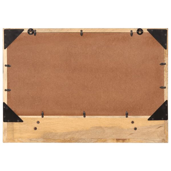 vidaXL Peili hyllyllä 80x8x55 cm lasi ja täysi mangopuu