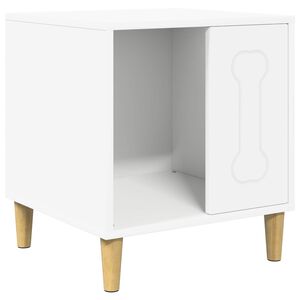 vidaXL Koirankoppi Valkoinen 44 x 42 x 49 cm Tekninen puu