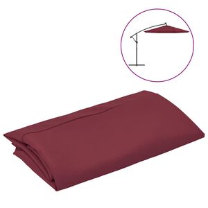vidaXL Aurinkovarjon vaihtokangas viininpunainen 300 cm
