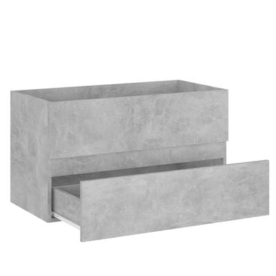 vidaXL Kylpyhuoneen kalustesarja betoninharmaa lastulevy