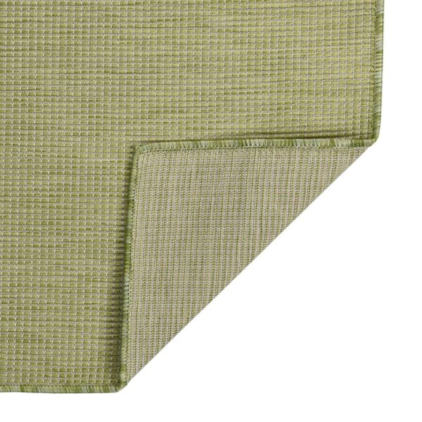 vidaXL Ulkomatto Flatweave 160x230 cm vihreä