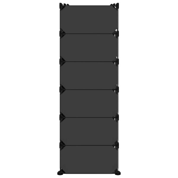 vidaXL Kenkäteline musta 94,5x36,5x106 cm PP