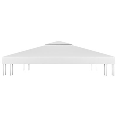 vidaXL 2-kerroksinen huvimajan katto 310 g/m² 4x3 m valkoinen