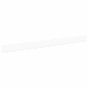 vidaXL Markiisin reunalista vaihto valkoinen 230 x 20 cm Polyesteri