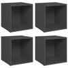vidaXL TV-tasot 4 kpl harmaa 37x35x37 cm tekninen puu