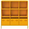 vidaXL Highboard Sinapinkeltainen 101,5x39x103,5 cm Ter&auml;s