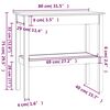 vidaXL Konsolip&ouml;yt&auml; valkoinen 80x40x75 cm t&auml;ysi m&auml;nty