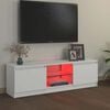 vidaXL TV-taso LED-valoilla valkoinen 120x30x36 cm