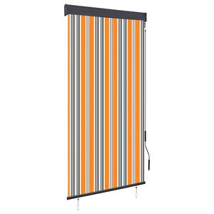 vidaXL Ulkorullaverho 80x250 cm keltainen ja sininen