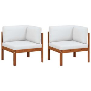 vidaXL Puutarhakulmasohvat 2 kpl tyynyill&auml; puu akaasia ja k&ouml;ysi