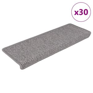 vidaXL Portaiden matot Itsekiinnittyv&auml; Sisal-Look 30 kpl 65x21x4 cm