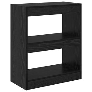 vidaXL Kirjahylly 2 tasoa 60 x 30 x 72 cm Tekninen puu Musta tammi.