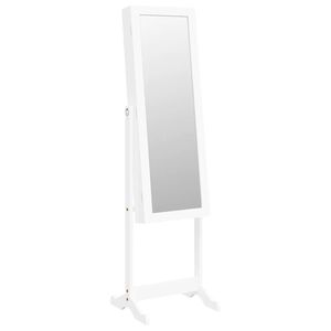 vidaXL Peilikorukaappi LED-valoilla vapaasti seisova valkoinen