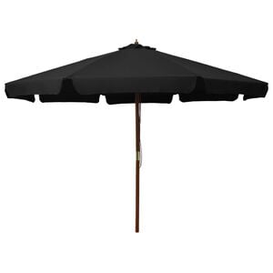 vidaXL Aurinkovarjo puurunko 330 cm musta
