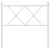 vidaXL Metallinen sängynpääty valkoinen 90 cm