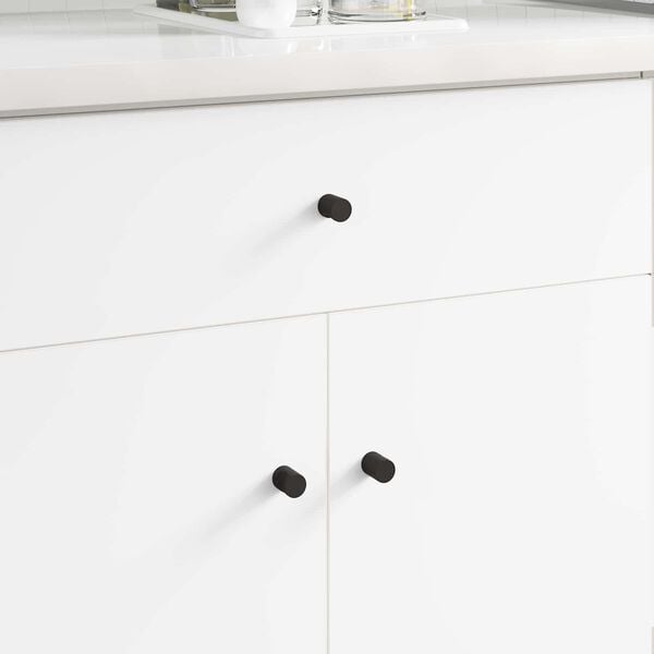 vidaXL Kaapin nupit 2 pcs Musta M4 x 12 mm Rauta