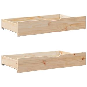 vidaXL S&auml;ngyn alavetolaatikot py&ouml;rill&auml; 2 kpl 90x55x17 cm t&auml;ysi m&auml;nty