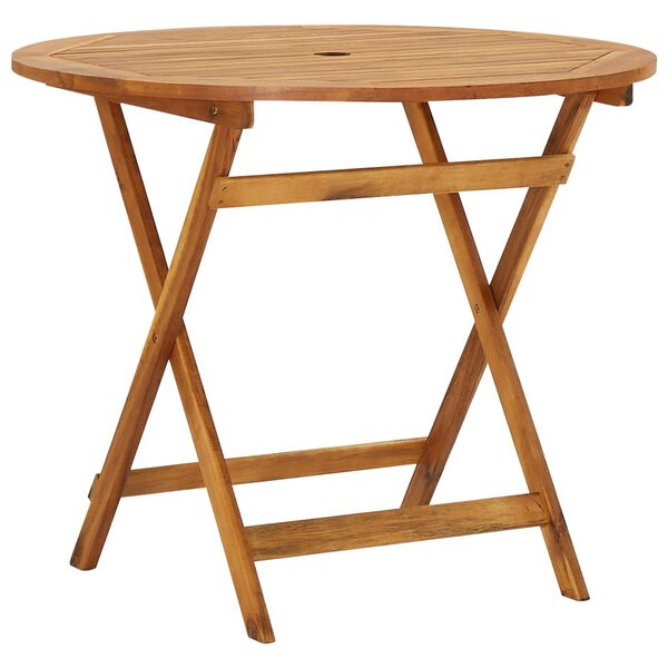 vidaXL 5-osainen Kokoontaitettava ulkoruokailuryhmä Akaasiapuu