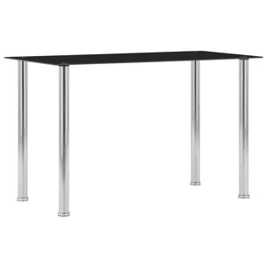 vidaXL Ruokap&ouml;yt&auml; musta 120x60x75 cm karkaistu lasi