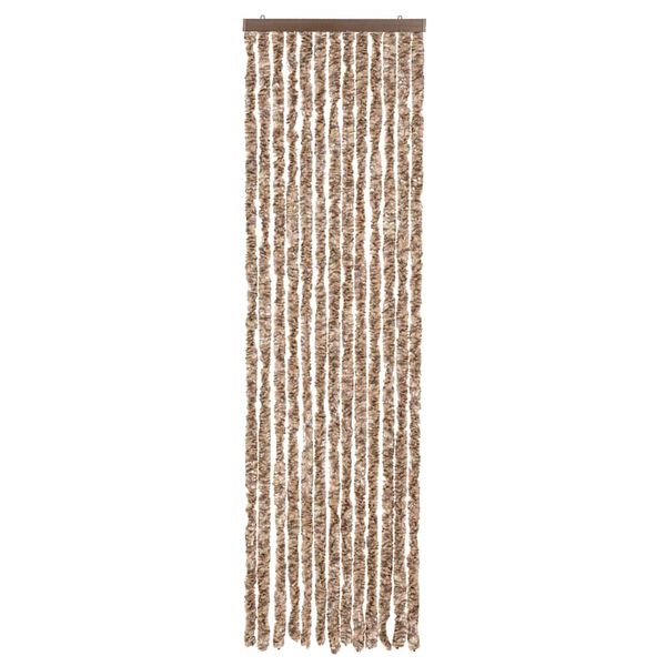 vidaXL Hyönteisverho beige ja tummanruskea 56x185 cm chenille