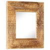 vidaXL K&auml;sinveistetty peili 50x50x2,5 cm t&auml;ysi mangopuu