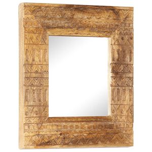 vidaXL K&auml;sinveistetty peili 50x50x2,5 cm t&auml;ysi mangopuu