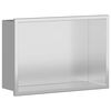 vidaXL Suihkukuoppa Hopea 30 x 20 x 9,5 cm Ruostumaton ter&auml;s