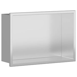 vidaXL Suihkukuoppa Hopea 30 x 20 x 9,5 cm Ruostumaton ter&auml;s