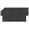 vidaXL Aidat Setti 7 kpl 1138 x 186 cm WPC ja alumiini Musta