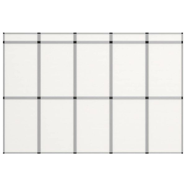 vidaXL 15 paneelin kokoontaittuva n&auml;yttelysein&auml; 302x200 cm valkoinen