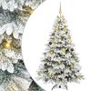 vidaXL Tekojoulukuusi 300 LED-valoilla Valkoinen 180 cm PE ja PVC