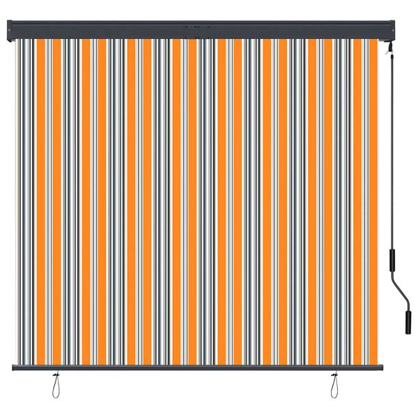 vidaXL Ulkorullaverho 160x250 cm keltainen ja sininen