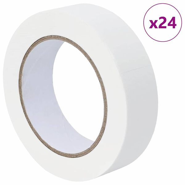 vidaXL Maalaustelat 24 pcs Valkoinen 30mm x 50m Paperi