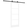 vidaXL Liukuovi ORKDAL Valkoinen 83 x 211 cm T&auml;ysi m&auml;nty ja lasi