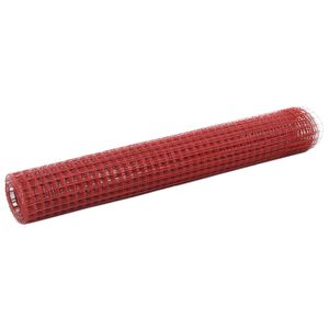 vidaXL Kanaverkko ter&auml;s PVC pinnoitteella 10x1 m punainen